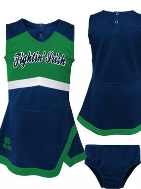Gen2 Toddler Girls' Notre Dame Fighting Irish Navy Cheer Dress Size 4T